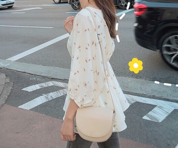 Floral V Neck Top
