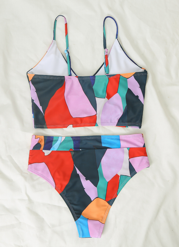 Geometric Printing Bikini Set
