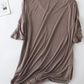 Casual V Neck High Low Top
