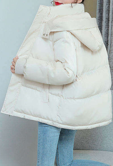 Hooded casual down cotton jacket