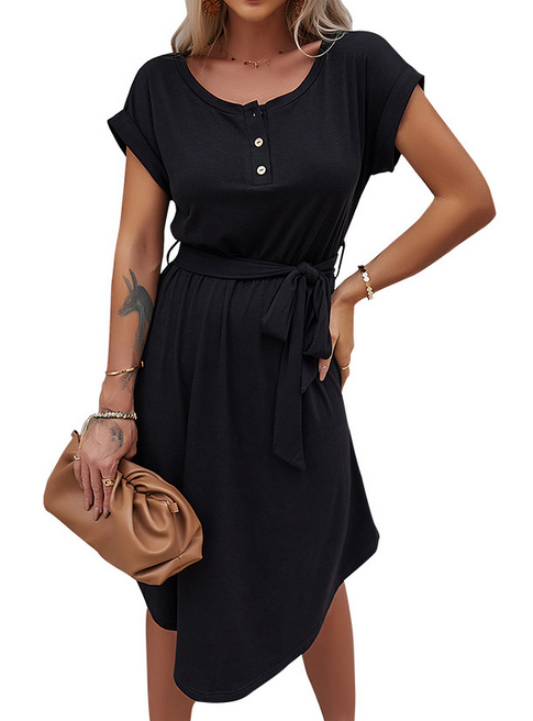 Solid Color Dress