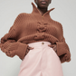 Stand-up collar zipper pullover sweater