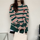 Striped casual round neck T-shirt top