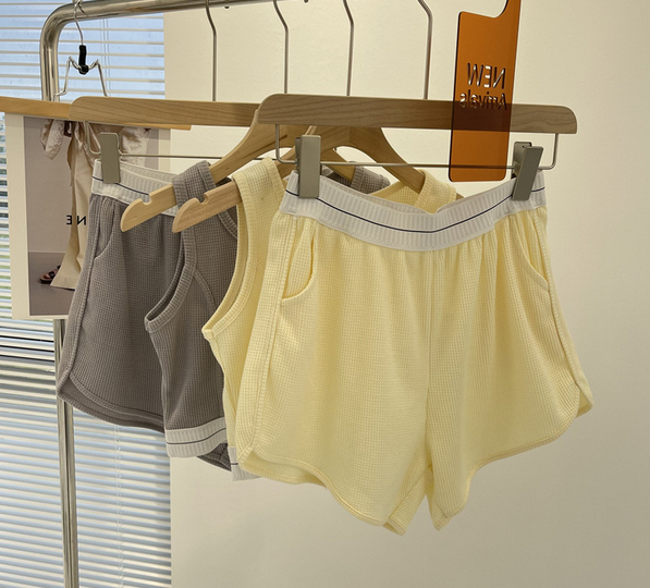 Sleeveless Top And Shorts Two Pieces Set
