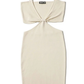 Deep V Neck Hollow Out Bodycon Dress
