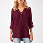 Lace V Neck Chiffon Top, top, VIVIMARKS