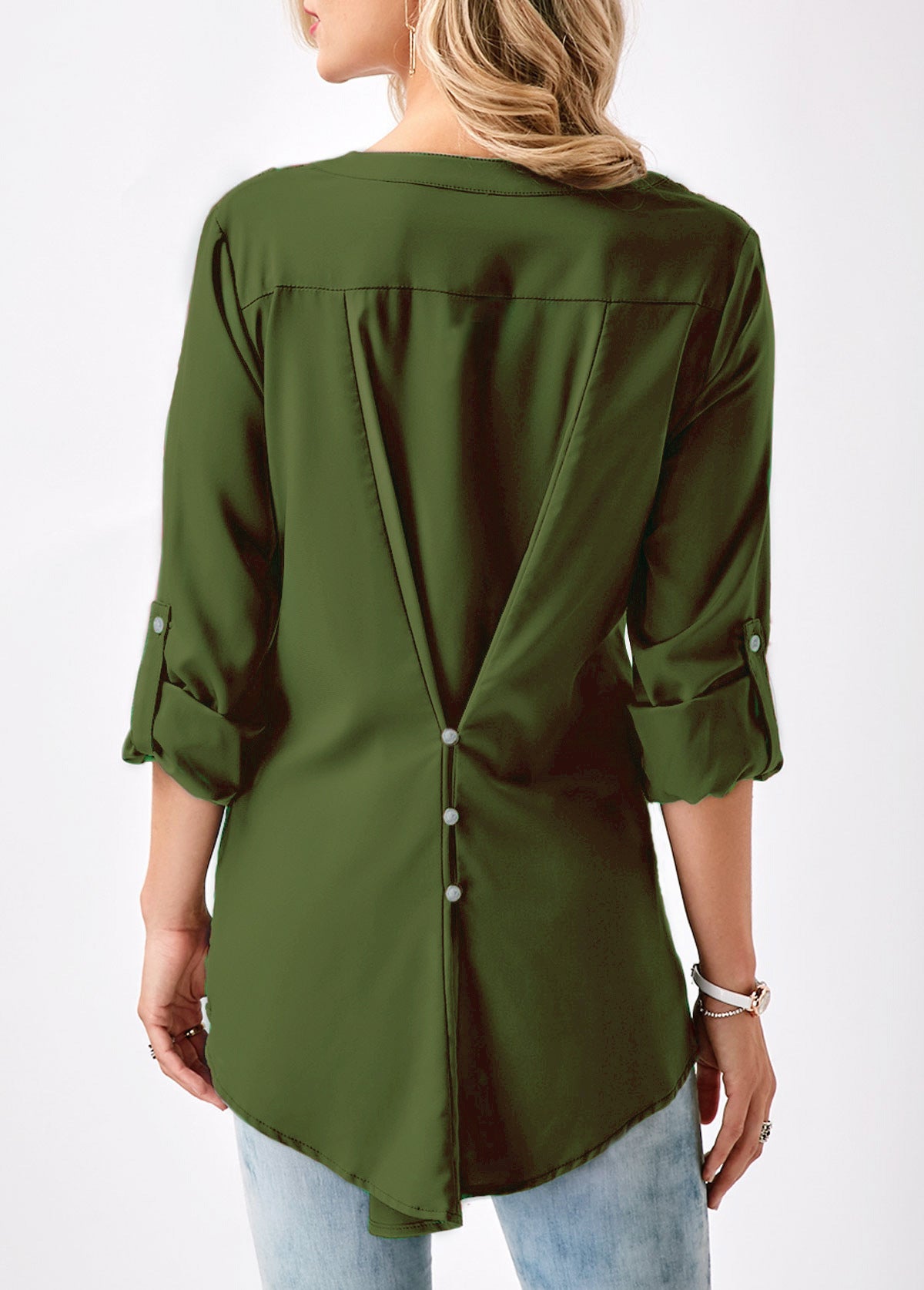 Lace V Neck Chiffon Top, top, VIVIMARKS