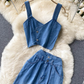 Denim Two Pieces Set