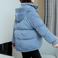 Hooded casual down cotton jacket