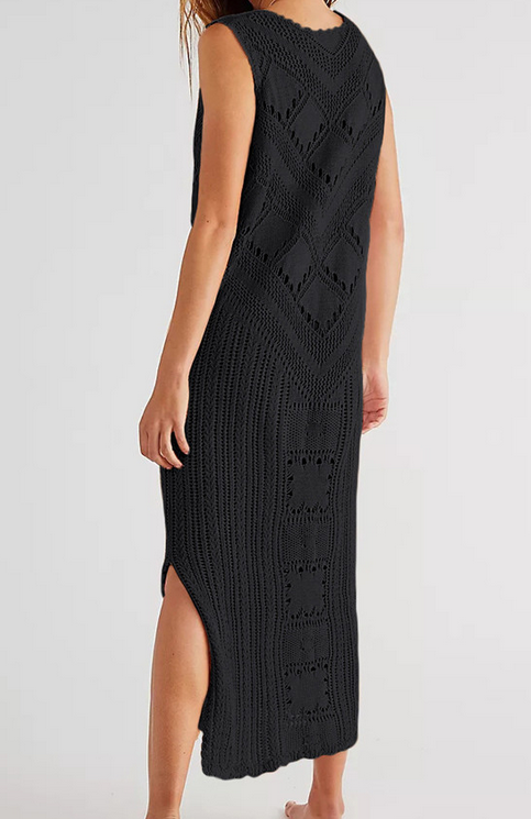 Knit Slit  Cover Up