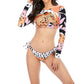 Leopard Print Long Sleeve Bikini Set