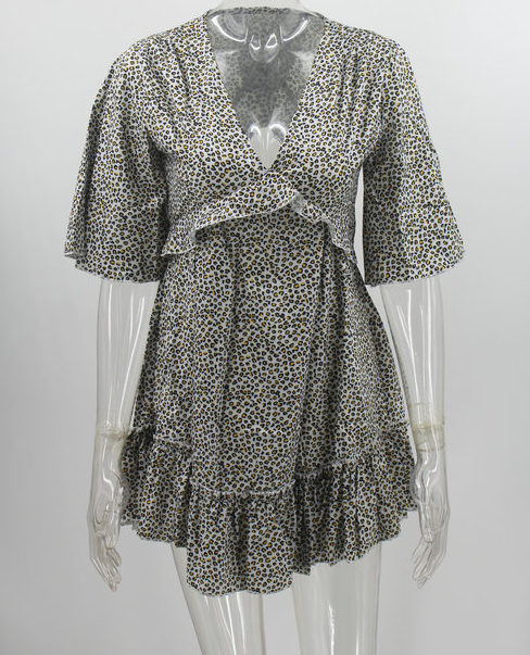 V Neck Chiffon Dress