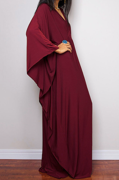 V Neck Maxi Cover Up