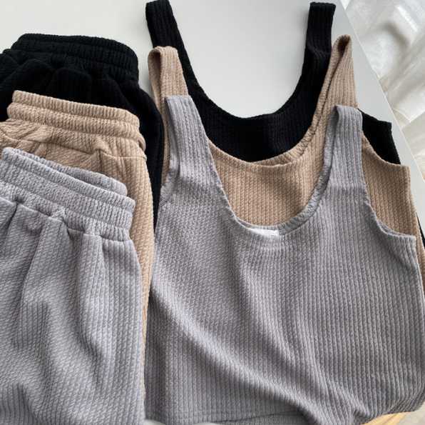 Casual Top And Shorts Two Pieces Set