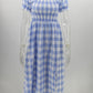 Checked Print Slit Dress