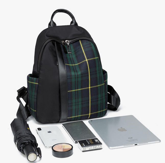 Checked Backpack