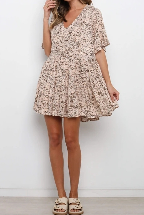V Neck Casual Dress