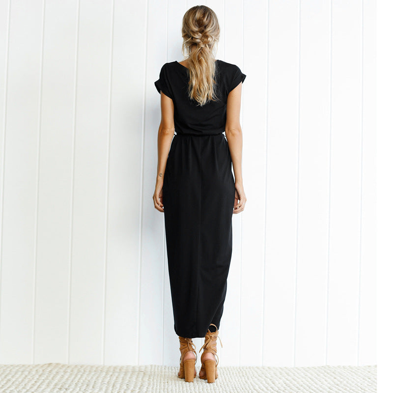 Casual Short Sleeve Irregular Dress, dress, VIVIMARKS