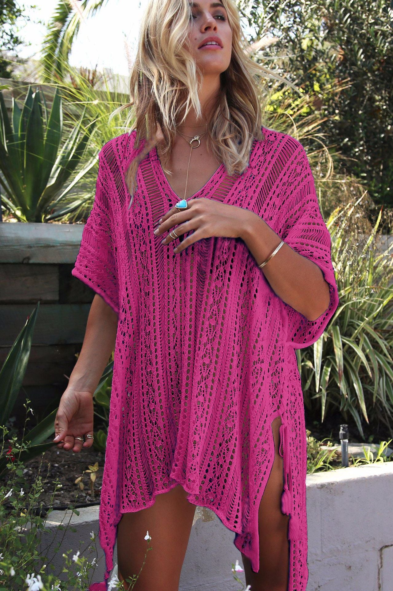 Knit Hollow Out Overall, overall, VIVIMARKS