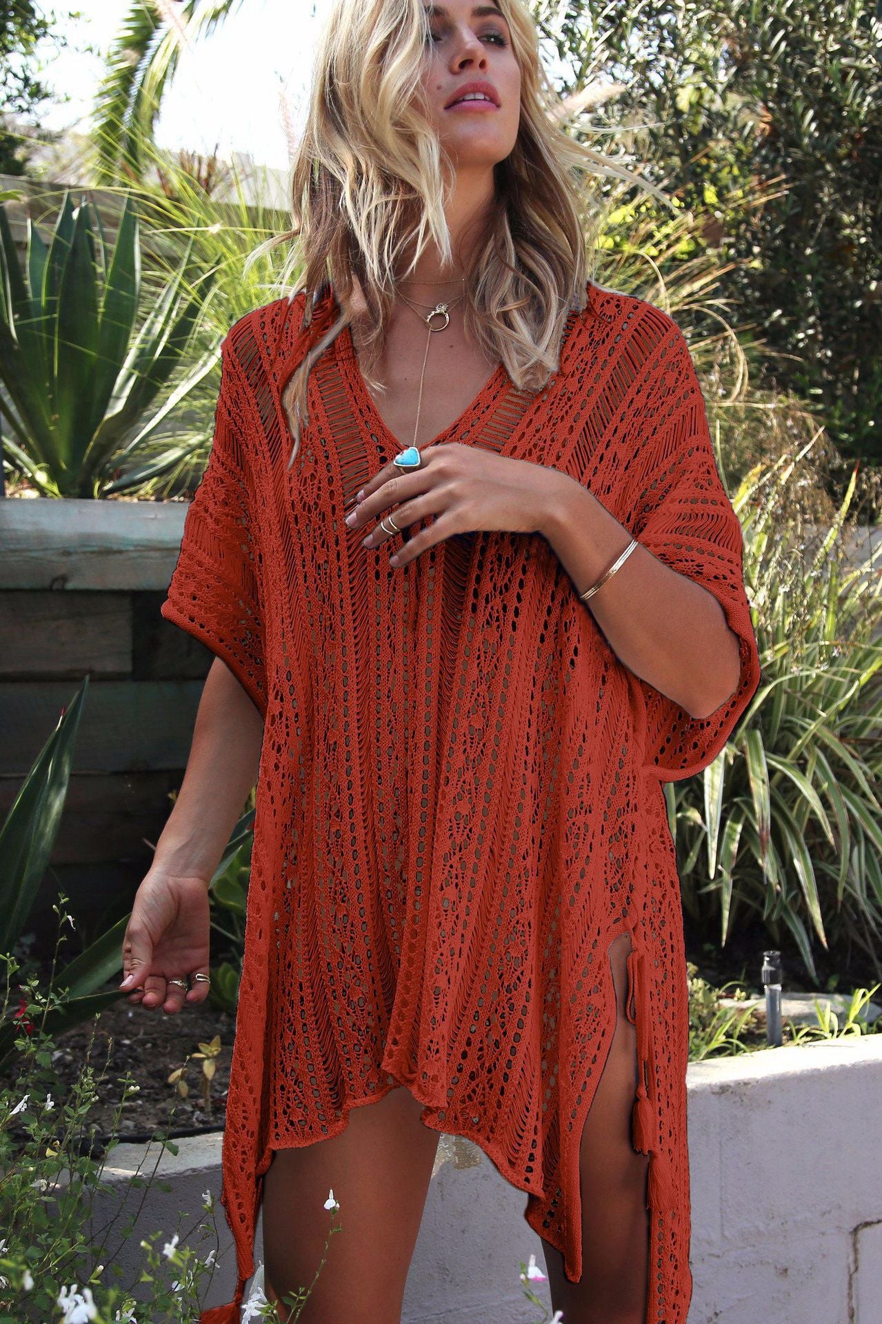 Knit Hollow Out Overall, overall, VIVIMARKS