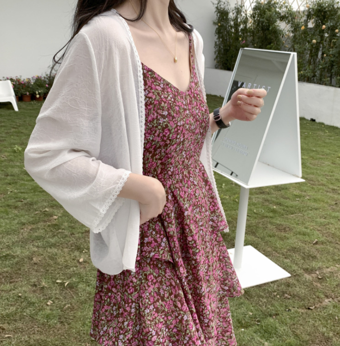White Chiffon Cardigan