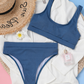 Solid Color Bikini Set