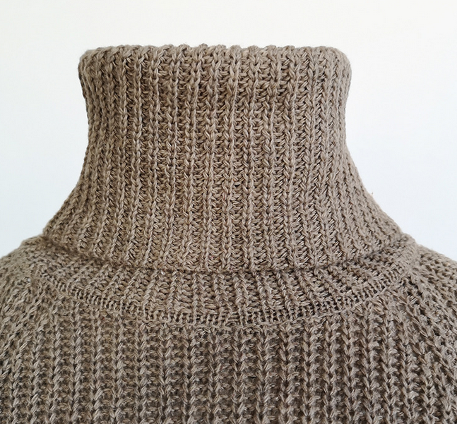 High neck strapless sweater dress
