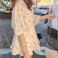 Floral V Neck Top