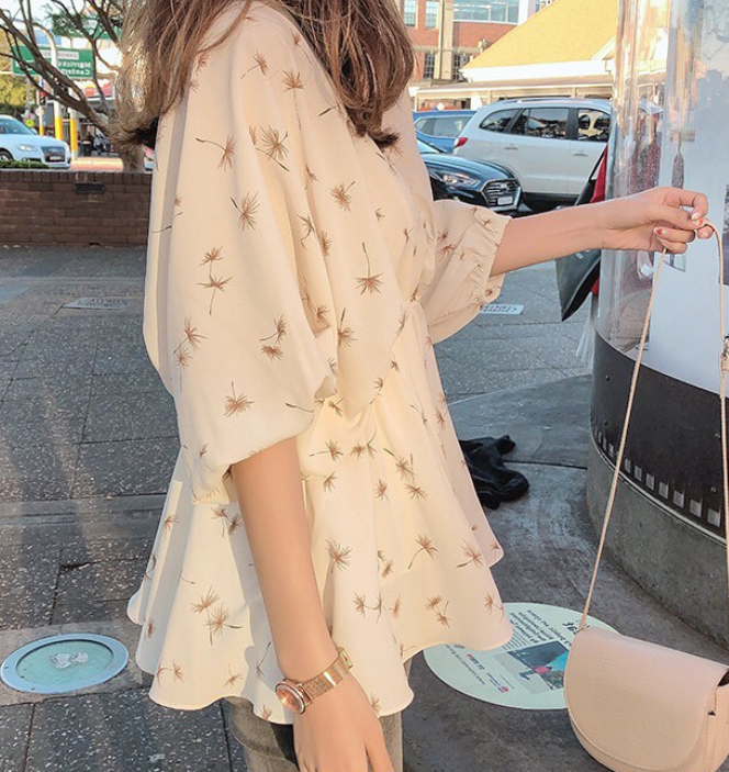 Floral V Neck Top