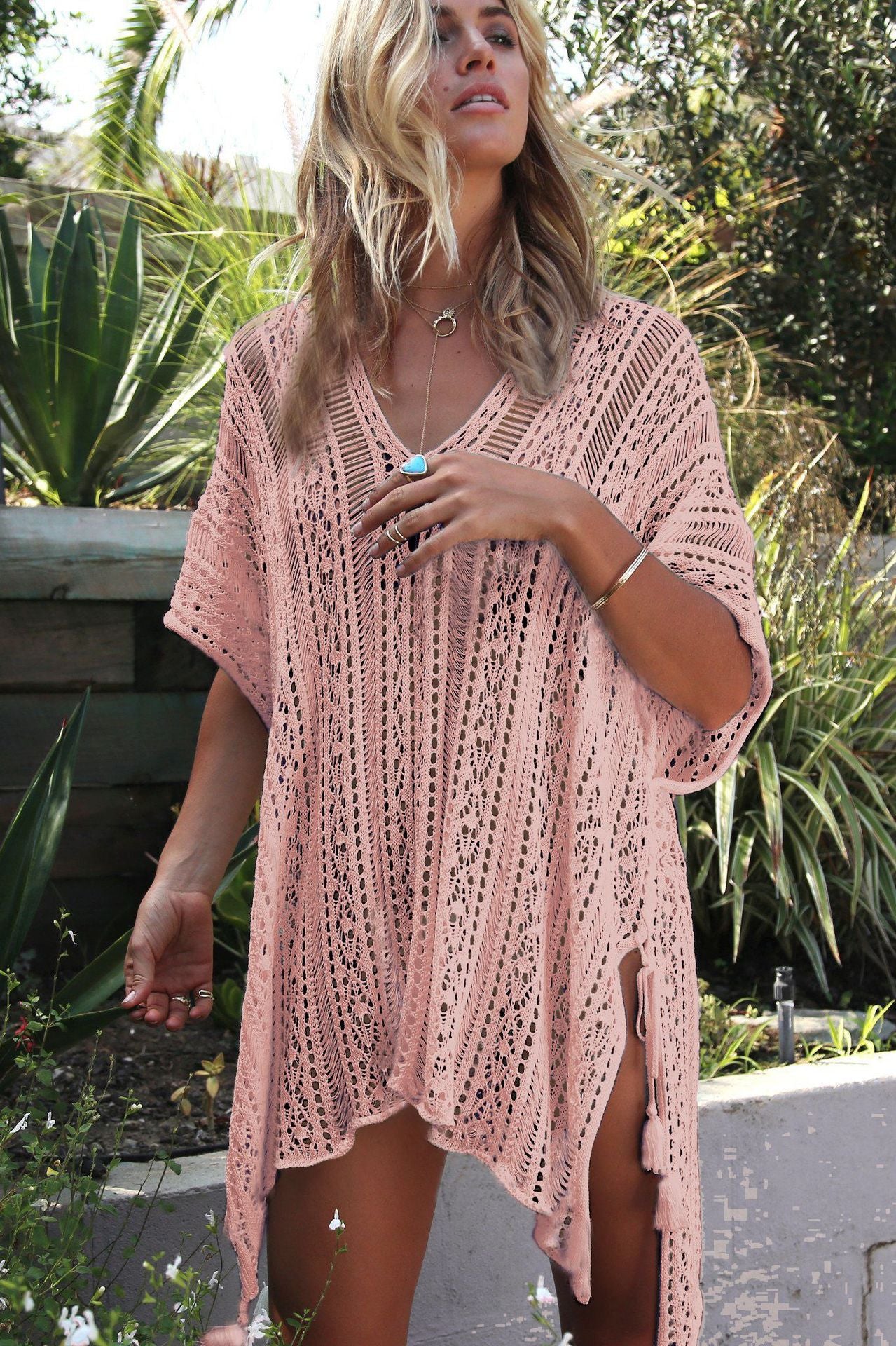 Knit Hollow Out Overall, overall, VIVIMARKS