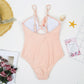 Pink Cut Out One Piece Swimsuit