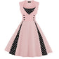 Dots Splicing Sleeveless Dress
