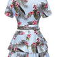 Floral Top And Skirt Two Pieces Set, two pieces, VIVIMARKS