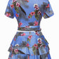 Floral Top And Skirt Two Pieces Set, two pieces, VIVIMARKS