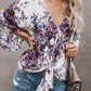 Floral V Neck Top, blouse, VIVIMARKS