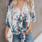 Floral V Neck Top, blouse, VIVIMARKS