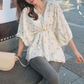 Floral V Neck Top