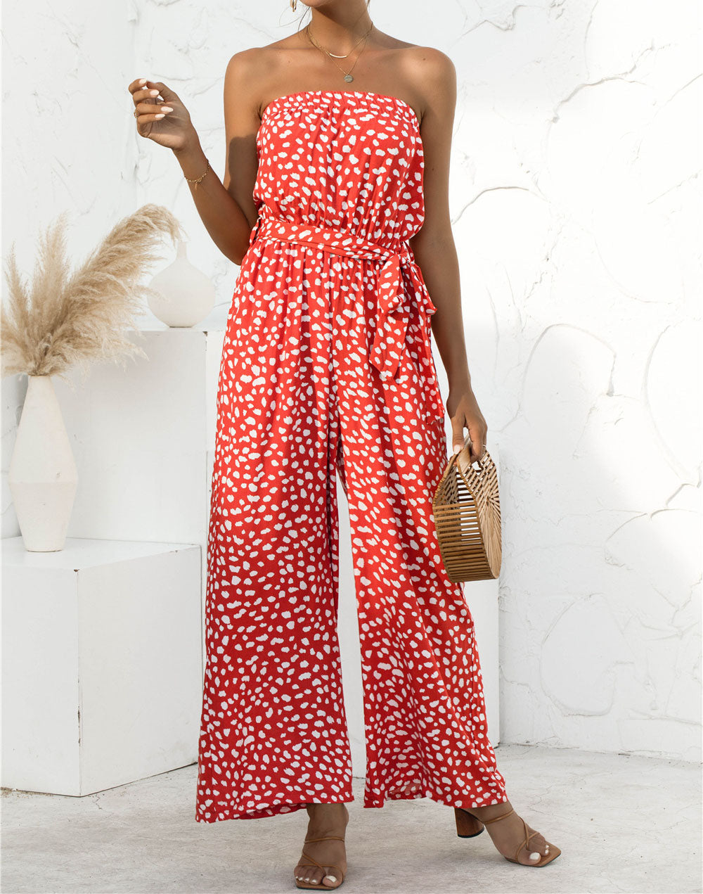 Dots Strapless Romper