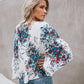 Floral V Neck Top, blouse, VIVIMARKS