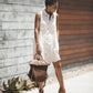 Sleeveless Front Buttons Blouse
