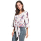 Floral V Neck Top, blouse, VIVIMARKS