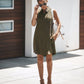 Sleeveless Front Buttons Blouse