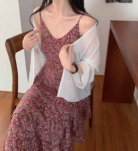 White Chiffon Cardigan
