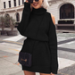 High neck strapless sweater dress