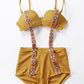Grenadine Splicing Bikini Set