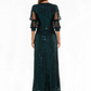 V Neck Sequins Slit Dress