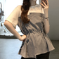 Irregular Checked Top