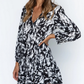 Floral Deep V neck Dress