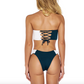 Strapless Lace Up Bikini Set