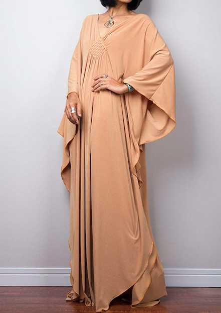V Neck Maxi Cover Up